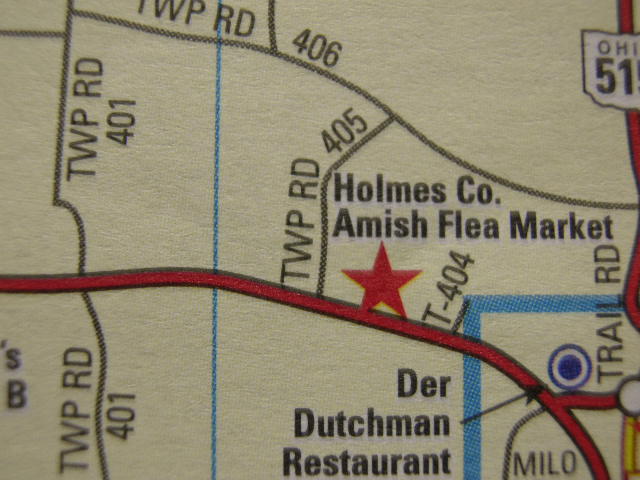Close up on map
